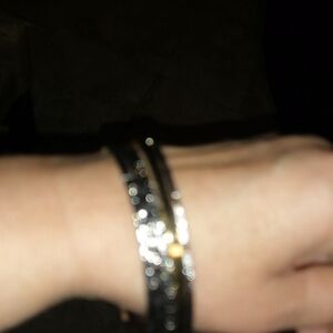 Elegant Black and Silver Bracelet